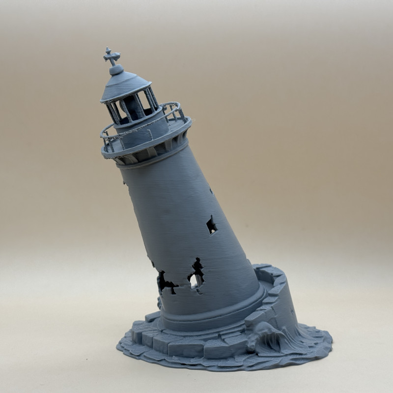 Terk Edilmiş Deniz Feneri 3D Baskı Mimari Maket Dekor