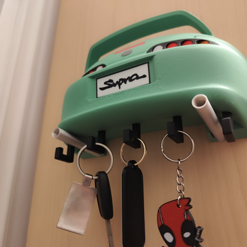 Toyota Supra MK4 Anahtarlık Duvara Monte JDM Dekor 3D Baskı