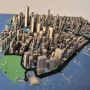 3D Baskı New York Manhattan Şehir Modeli - Eğitici Coğrafya Maketi