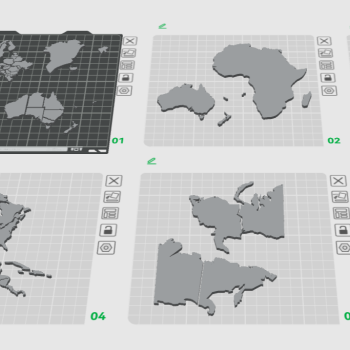 3D Dünya Haritası Duvar Dekoru - Eğitici ve Dekoratif
