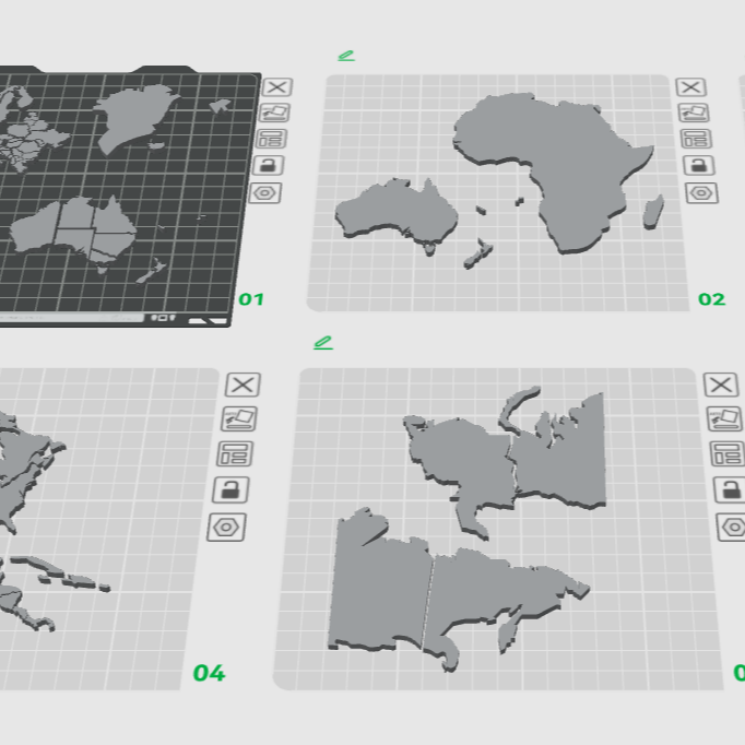 3D Dünya Haritası Duvar Dekoru - Eğitici ve Dekoratif