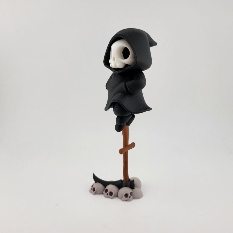 Sevimli Grim Reaper İskelet Denge 3D Baskı Halloween Dekor
