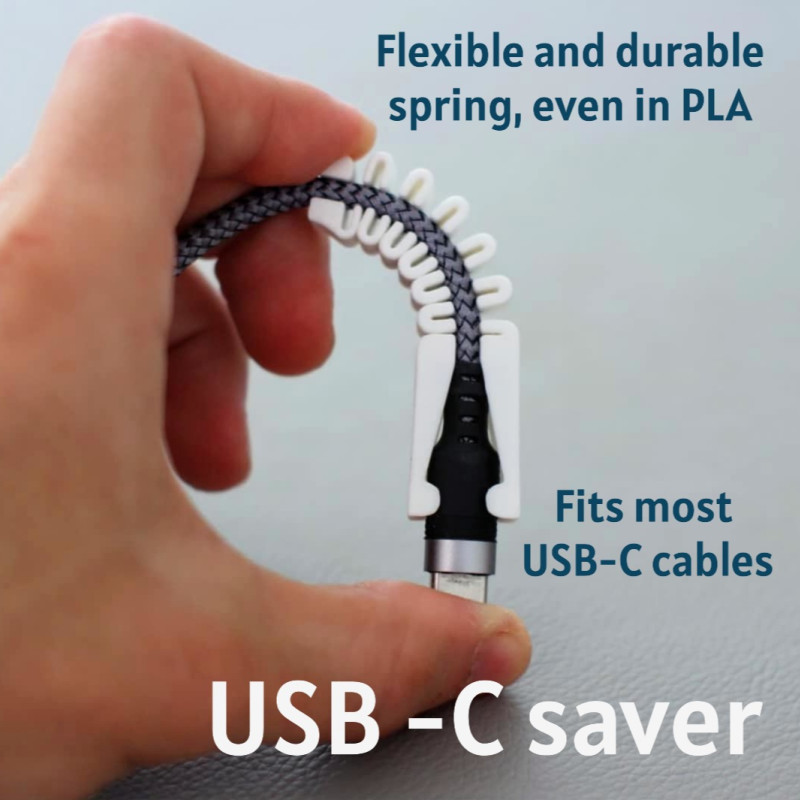 Evrensel USB-C Kablo Koruyucu - 3D Baskı Dayanıklı Kılıf