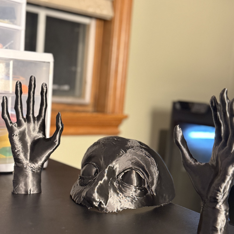 Uyanış Yüz Maskesi - 3D Baskı Korku Dekoru ve Aksesuarı