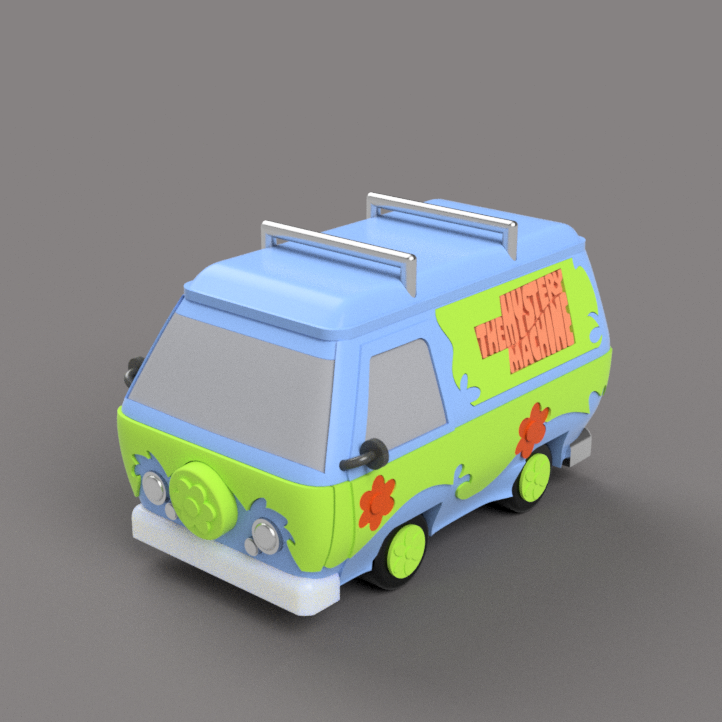 Scooby-Doo Gizem Makinesi Şeker Kutusu - 3D Baskılı Dekoratif Saklama Kutusu