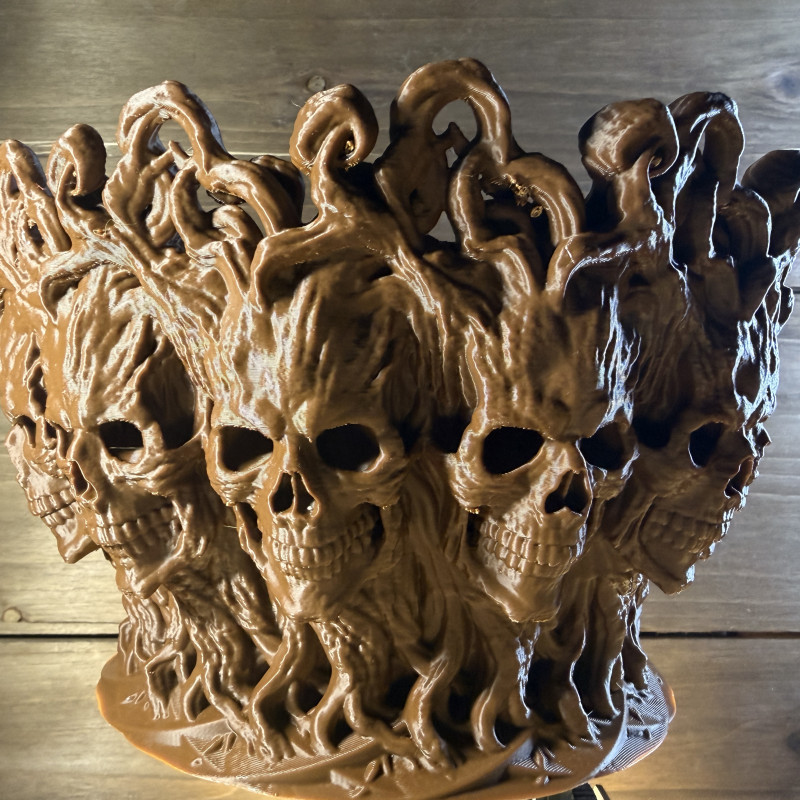 Kafatası Ormanı Şeker Kasesi - Korku Temalı 3D Baskı Dekor