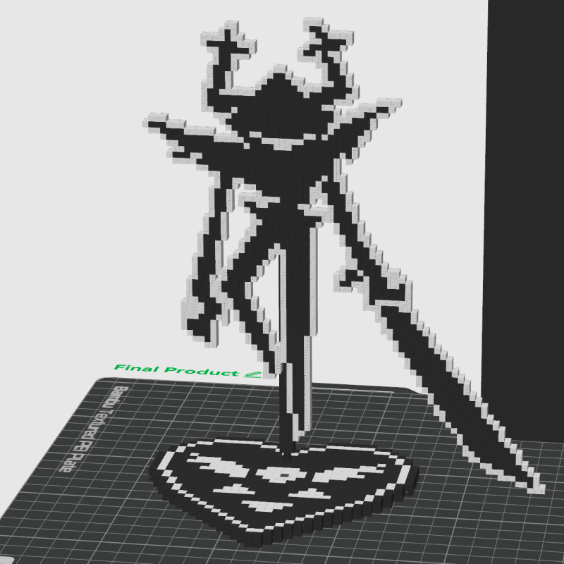 Deltarune Gürleyen Şövalye 3D Baskılı Gösterim Standı
