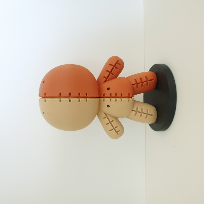 Voodoo Bebeği 3D Baskı Dekor - Renkli Tasarım