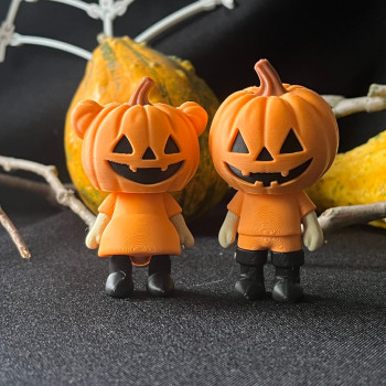 Mini Esnek Cadılar Bayramı Balkabağı Arkadaşlar - 3D Baskı Dekor