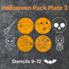 Dönen Şablon Cadılar Bayramı Paketi - 12 Farklı Desen 3D Baskı