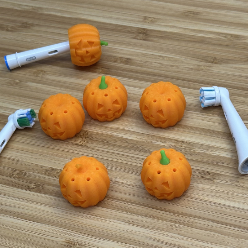 Oral-B Balkabağı Diş Fırçası Kılıfı - 3D Baskı Dekoratif Aksesuar