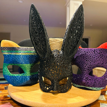 Halloween Hayvan Maskeleri - 3D Baskı Tavşan Kedi Tilki Kostüm Aksesuarı