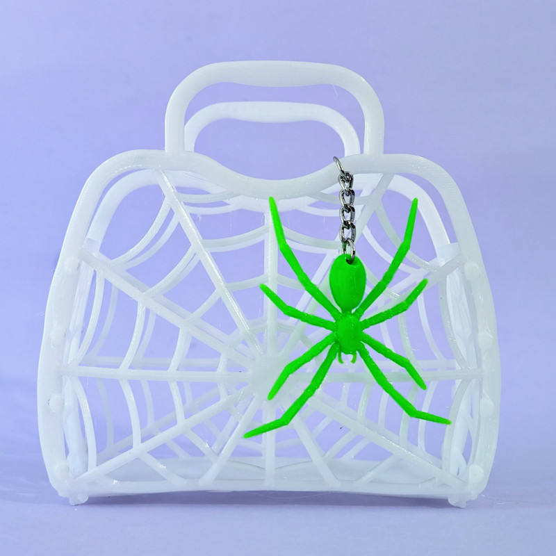 TPU Örümcek Ağı Cadılar Bayramı Şeker Çantası - Esnek 3D Baskı