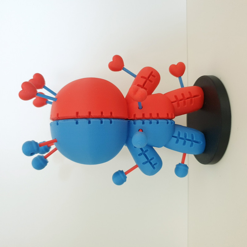 Voodoo Bebeği 3D Baskı Dekor - Renkli Tasarım