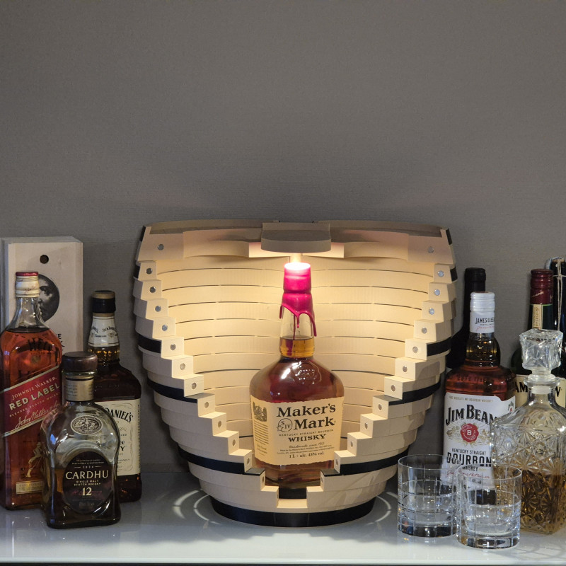 Ahşap Varil Kutu Dekor - 3D Baskı Ev Dekorasyon Ürünü