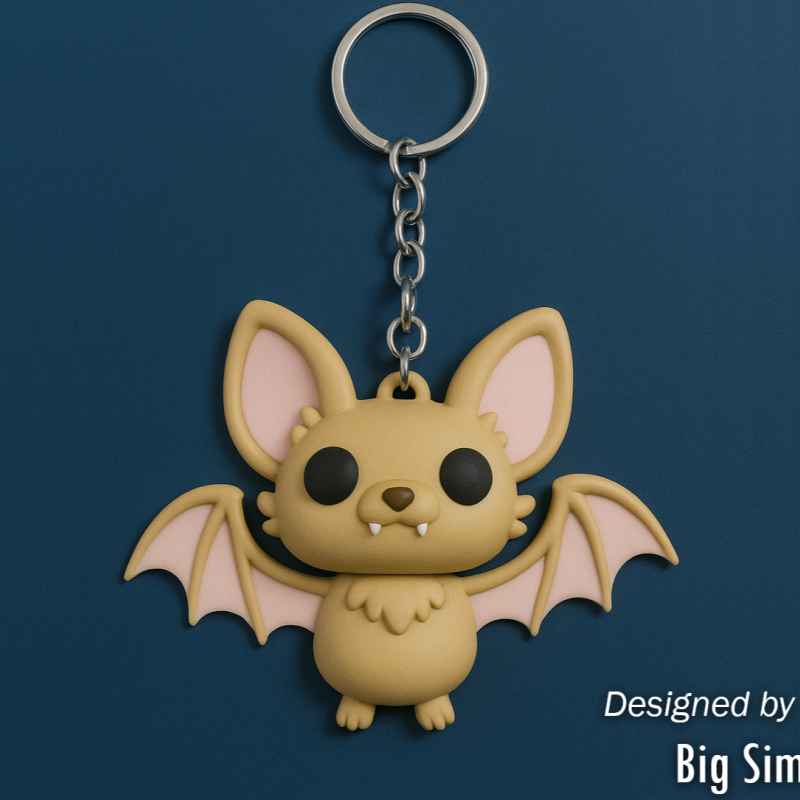 Esnek Yarasa Anahtarlık - 3D Baskı Halloween Aksesuarı