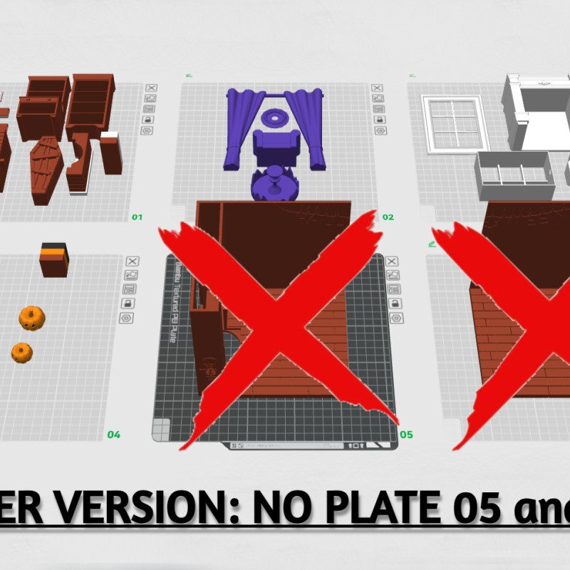 Mini Halloween Evi Dioraması - 3D Baskı Dekor