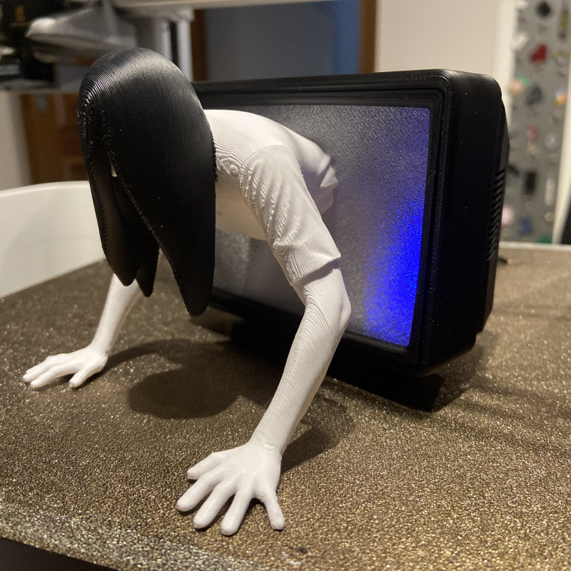 The Ring Samara TV Diorama 3D Baskı Korku Figürü