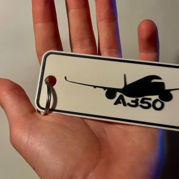 Airbus A350 Anahtarlık - Havacılık Tutkunları İçin 3D Baskılı Hediye