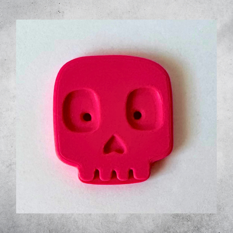 Kafatası Düğme - Yıl Boyu Korku Temalı 3D Baskı Aksesuar