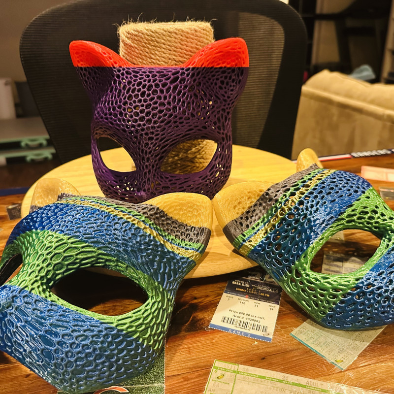 Halloween Hayvan Maskeleri - 3D Baskı Tavşan Kedi Tilki Kostüm Aksesuarı