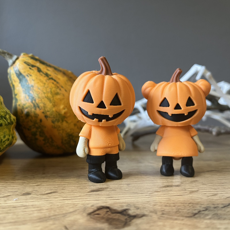 Mini Esnek Cadılar Bayramı Balkabağı Arkadaşlar - 3D Baskı Dekor