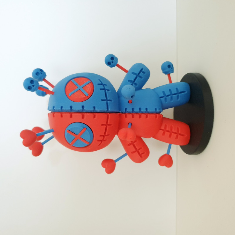 Voodoo Bebeği 3D Baskı Dekor - Renkli Tasarım