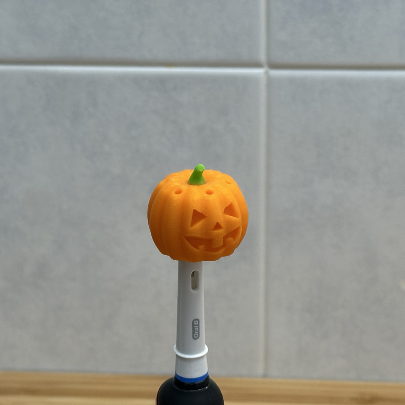 Oral-B Balkabağı Diş Fırçası Kılıfı - 3D Baskı Dekoratif Aksesuar