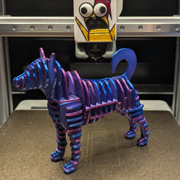 Çift Renkli Geçmeli Köpek Puzzle - 3D Baskı Oyuncak