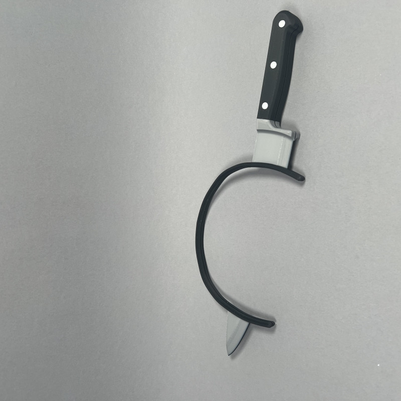 Şaka Amaçlı Kafadan Bıçaklı Bant - 3D Baskı Komik Aksesuar