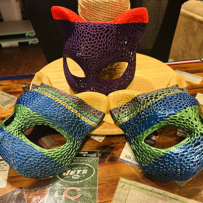 Halloween Hayvan Maskeleri - 3D Baskı Tavşan Kedi Tilki Kostüm Aksesuarı