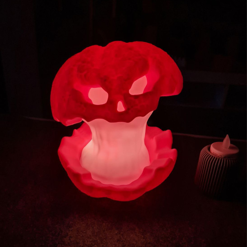 Isıran Cadılar Bayramı Balkabağı - 3D Baskı LED Dekorasyon