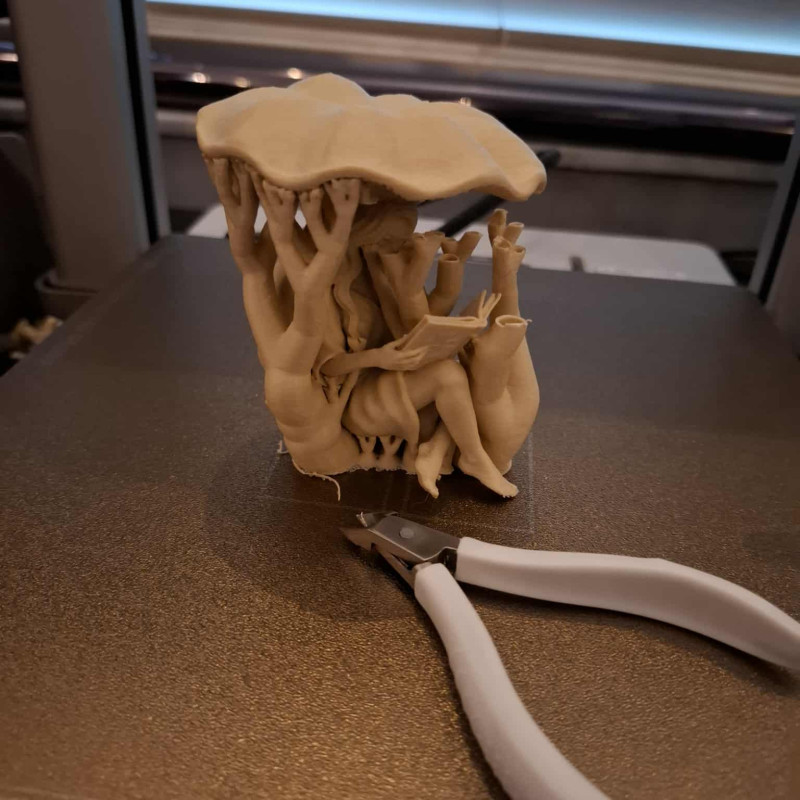 Mantar Peri 3D Baskı Heykel - Fantastik Dekor Figürü