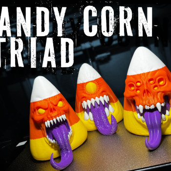 Cadılar Bayramı Şeker Mısır Canavarları 3D Baskı Dekor