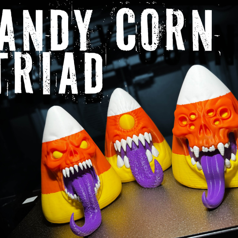 Cadılar Bayramı Şeker Mısır Canavarları 3D Baskı Dekor