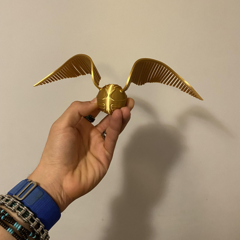 Esnek Kanatlı Altın Snitch 3D Baskı Modeli - Harry Potter Aksesuar