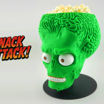 Uzaylı Beyin Kase Büst - 3D Baskılı Bilim Kurgu Dekor