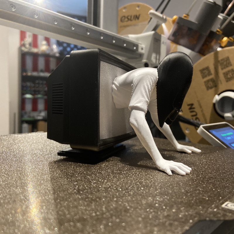 The Ring Samara TV Diorama 3D Baskı Korku Figürü