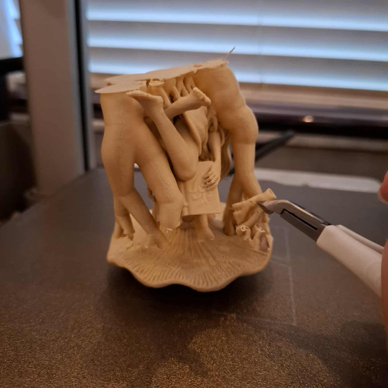 Mantar Peri 3D Baskı Heykel - Fantastik Dekor Figürü