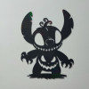 Halloween 2025 Stitch Karanlıkta Parlayan Dekoratif 3D Duvar Tablosu