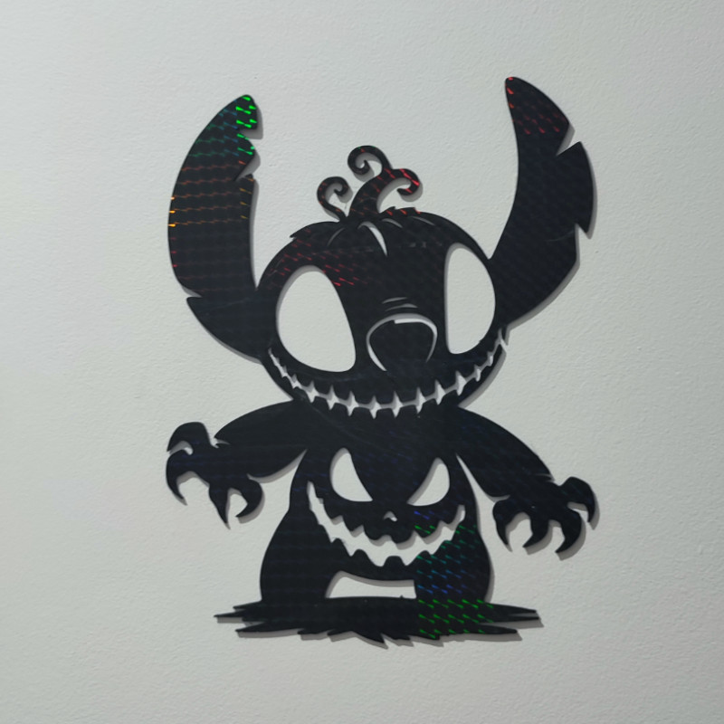 Halloween 2025 Stitch Karanlıkta Parlayan Dekoratif 3D Duvar Tablosu