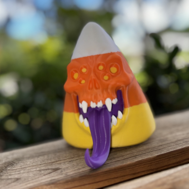 Cadılar Bayramı Şeker Mısır Canavarları 3D Baskı Dekor