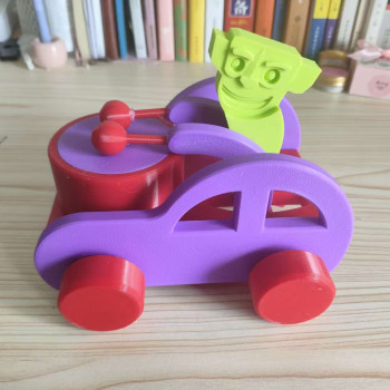 Jiejie Beast Şans Davulu Araba - 3D Baskı Çocuk Oyuncağı