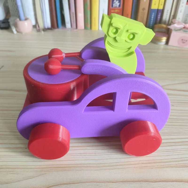Jiejie Beast Şans Davulu Araba - 3D Baskı Çocuk Oyuncağı