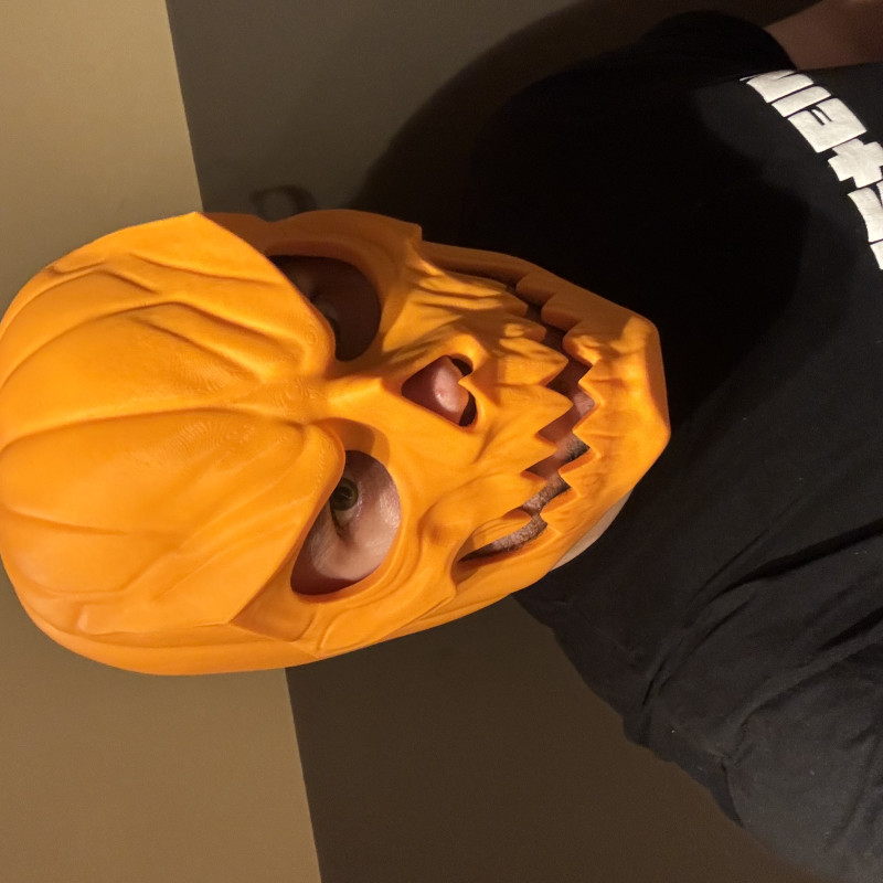 Korkunç Balkabağı Kafatası Maske - Cadılar Bayramı Aksesuarı