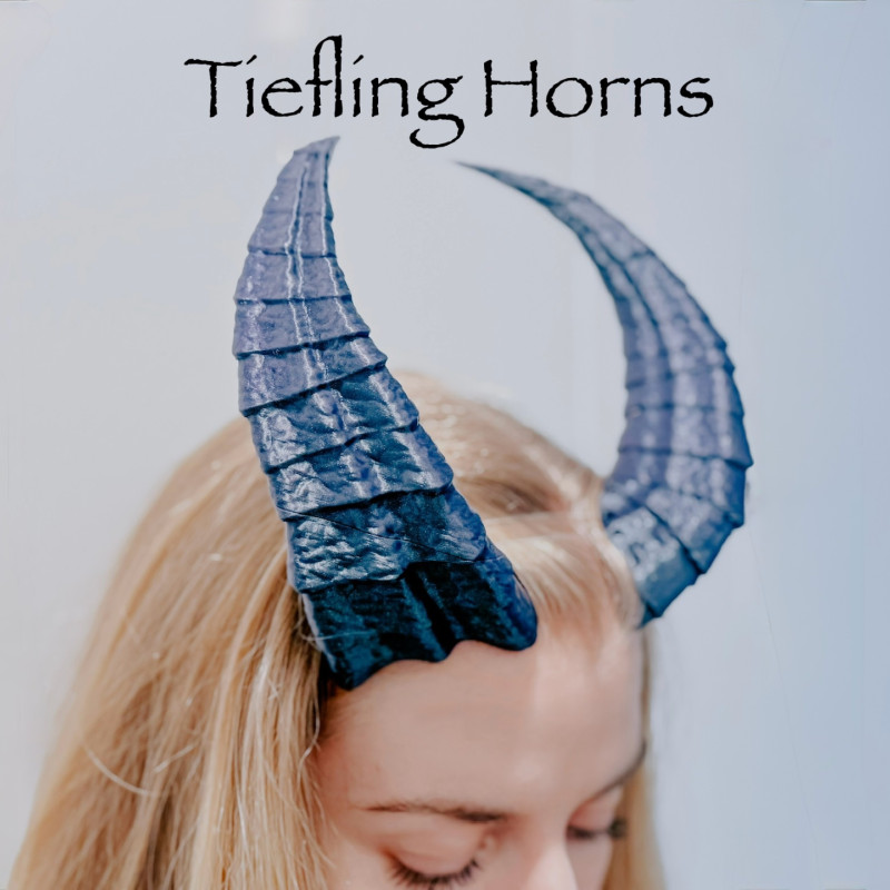Tiefling Kostüm Boynuzları - 3D Baskı Cosplay Aksesuarı Tiefling Kostüm Boynuzları - 3D Baskı Cosplay Aksesuarı