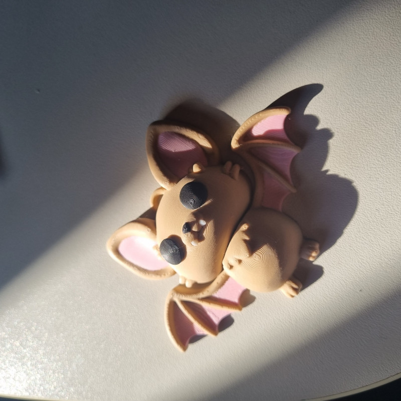 Esnek Yarasa Anahtarlık - 3D Baskı Halloween Aksesuarı