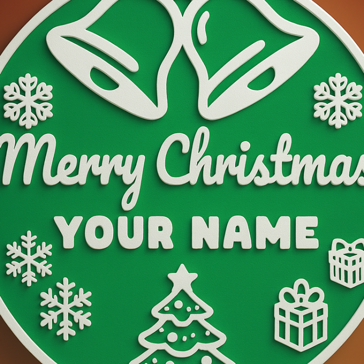 Kişiselleştirilmiş Altın Noel Süsü - 3D Baskı Yılbaşı Aksesuarı Kişiselleştirilmiş Altın Noel Süsü - 3D Baskı Yılbaşı Aksesuarı