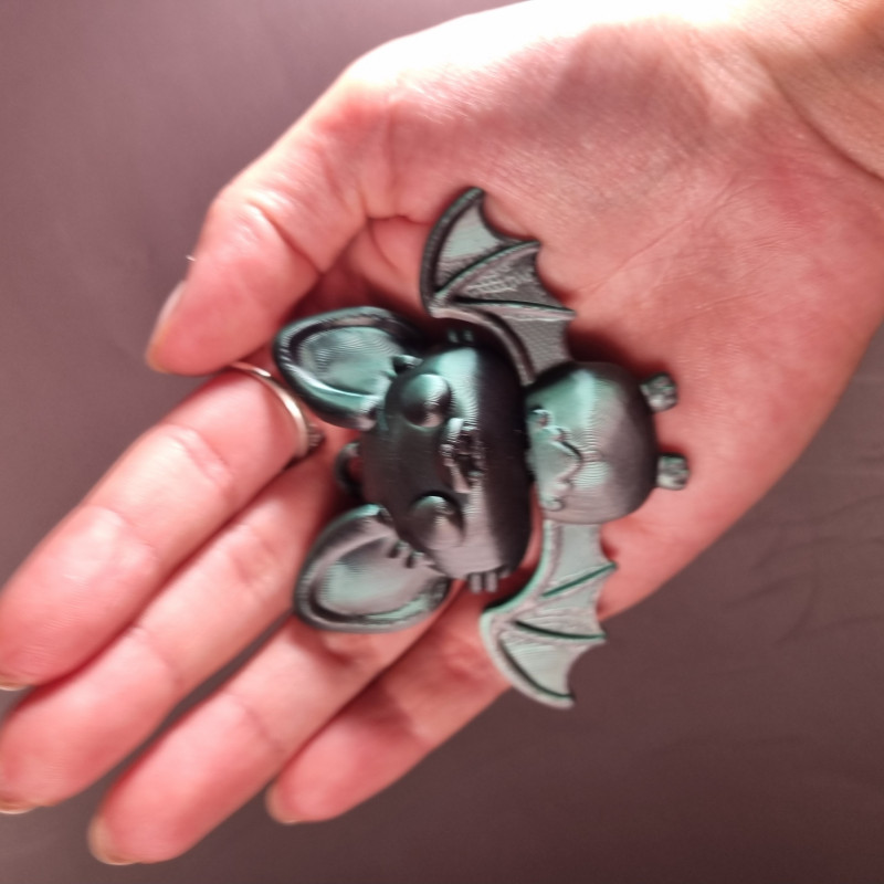 Esnek Yarasa Anahtarlık - 3D Baskı Halloween Aksesuarı