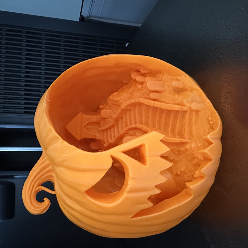 Balkabağı Mezarlık Sahnesi 3D Baskı Dekor - Cadılar Bayramı Balkabağı Mezarlık Sahnesi 3D Baskı Dekor - Cadılar Bayramı